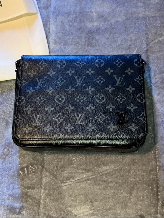Louis Vuitton Other - Louis Vuitton Monogram Eclipse Compact Crossbody Wallet - Black and Gray